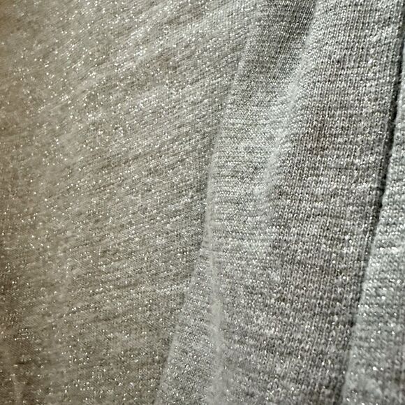 Zara Silver sparkle soft sweatpants with embossed NEW YORK on leg NWOT S - Picture 5 of 11